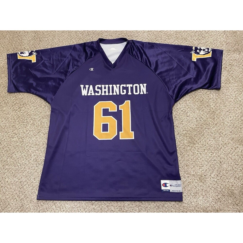 University Of Washington Football Jersey Champion Mens Size Large UW Huskies #61